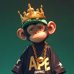 Monkey Crown Gold